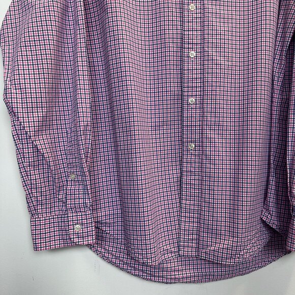 Polo PRL Ralph Lauren Slim Fit XL Button Down Shirt Pink Blue - Picture 6 of 11